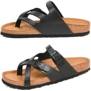 Womens Strappy Slip-On Modern Memory Foam Cushion Footbed Outdoor Adjustable